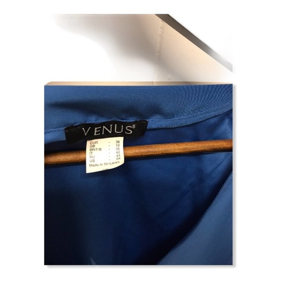 VENUS | Two Tone Blue Chic Detailed Dress - Picture 12 of 12